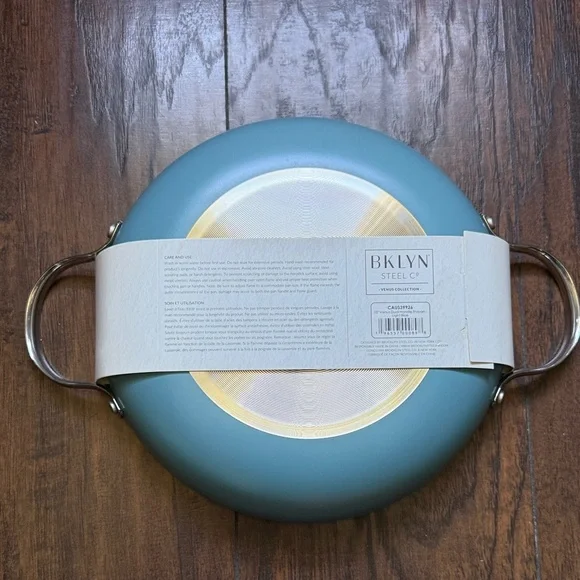 Blue Ceramic Nonstick Dual Handle Fry Pan - Picture 3 of 7